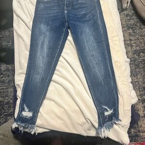 KanCan Estilo Dark Blue Distressed Skinny Jeans